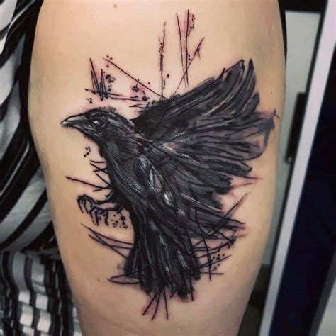 abstract raven tattoo|Top 10 abstract raven tattoo ideas and inspiration